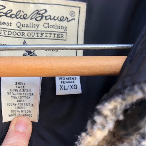 SOLD-Vintage Eddie Bauer Teddy oversized Shacket - Picture 6 of 9
